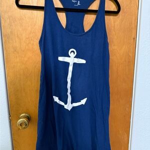 Nautical Blue Anchor Pajama Tank